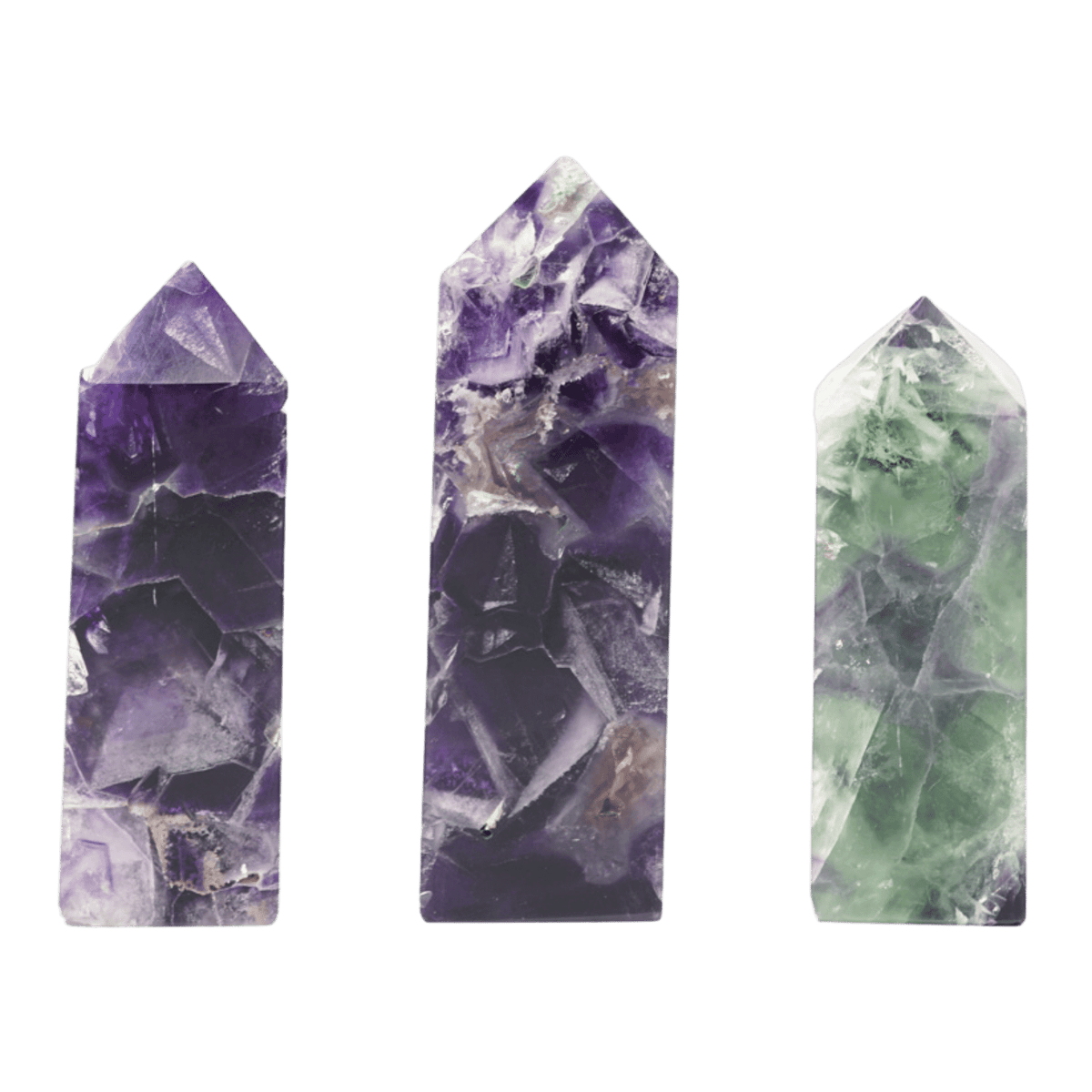 Fluorite Half-Polished Tower