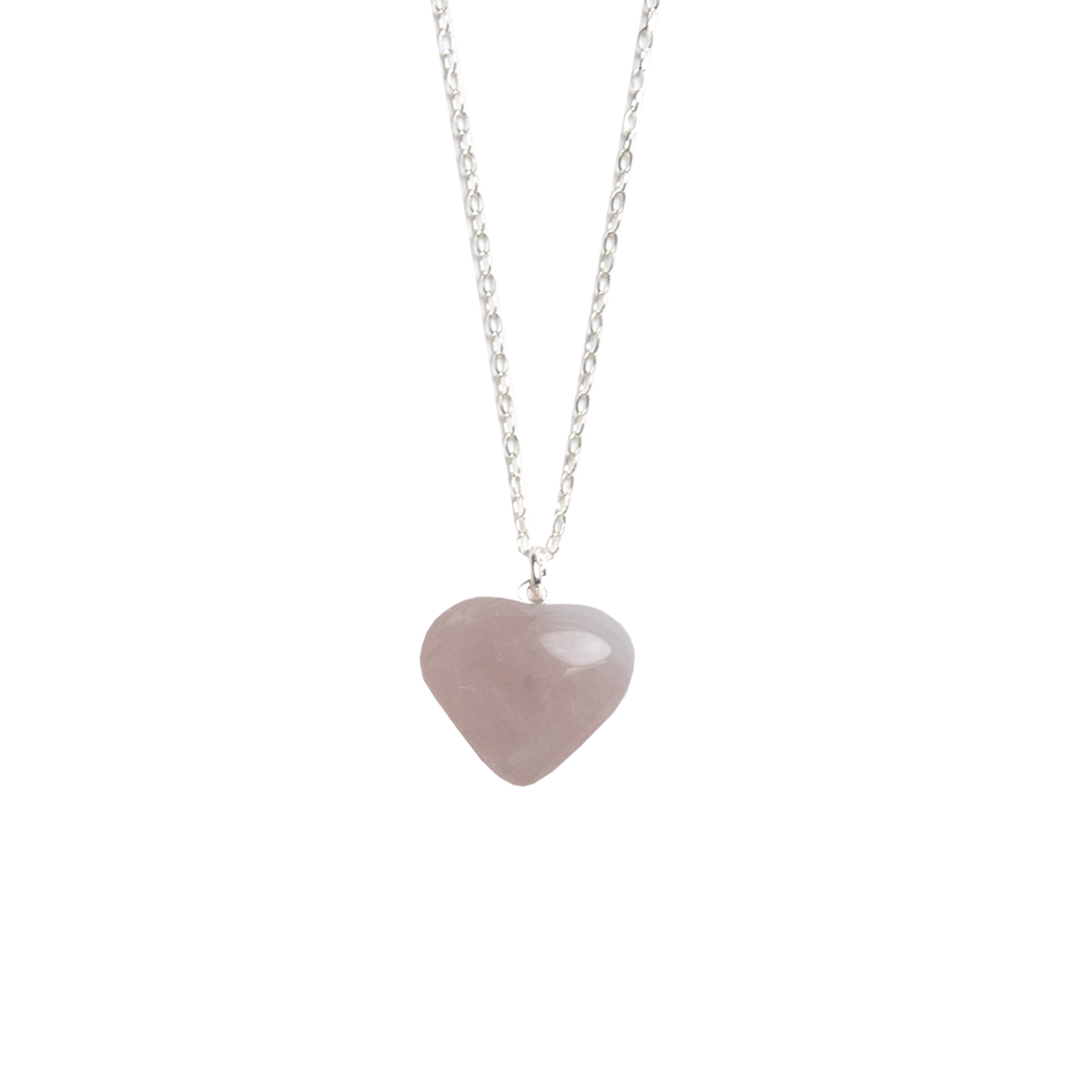 Rose Quartz Heart Pendant Necklace Energy Muse