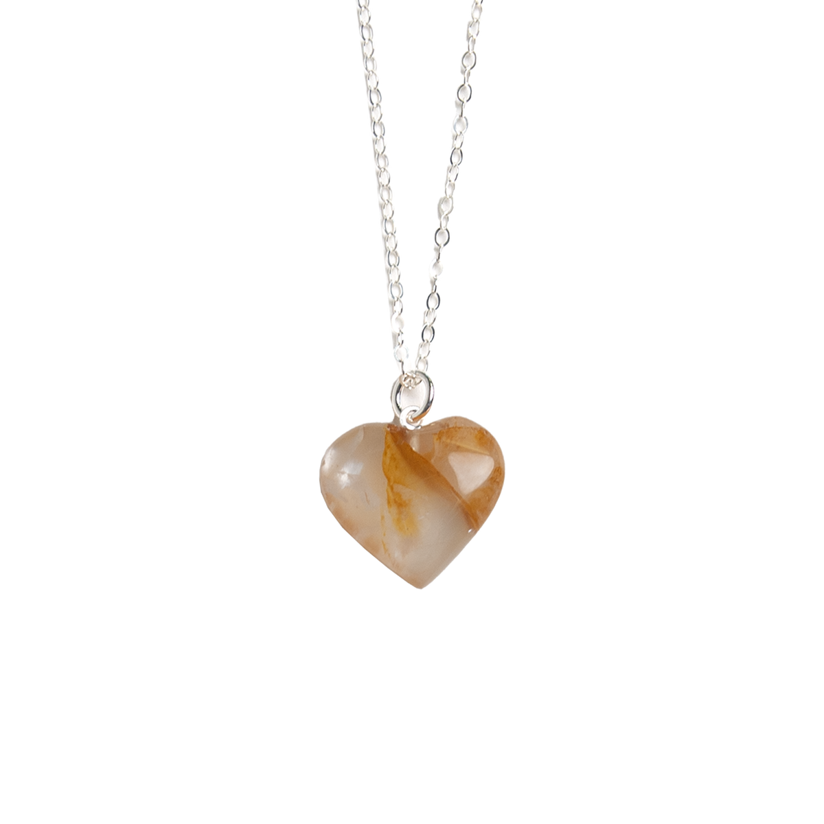 Golden Healer Heart Pendant Necklace