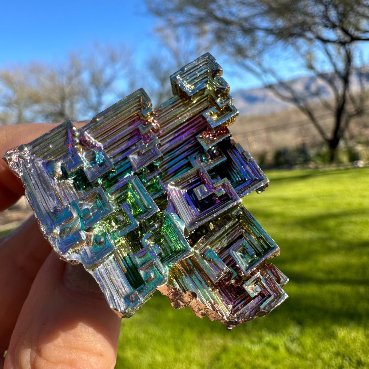 Tucson Find Rainbow Bismuth Crystal