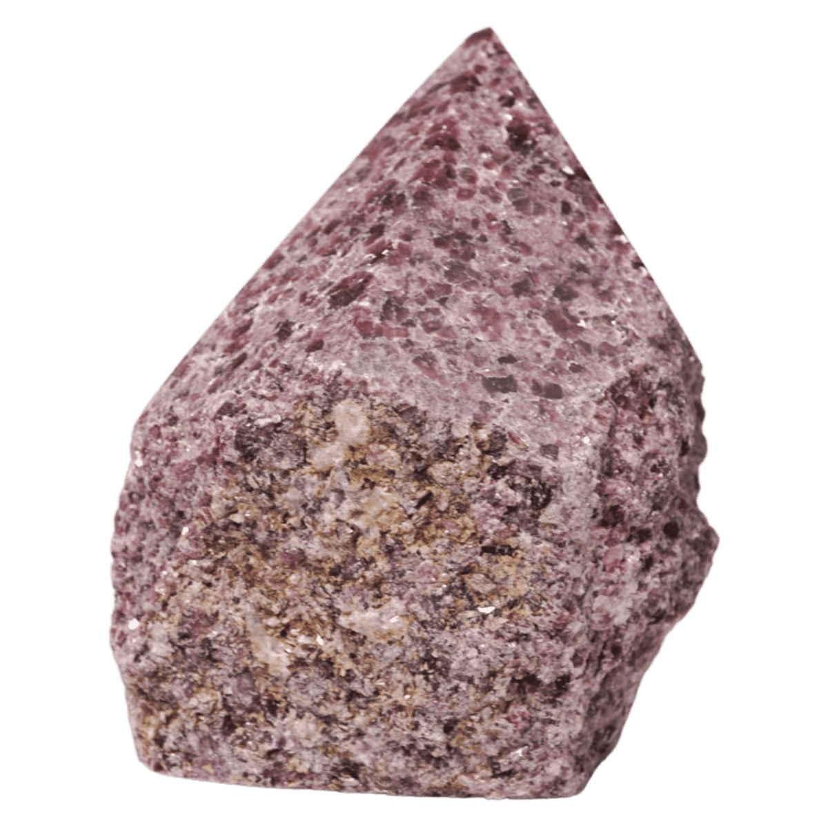 Lepidolite Half-Polished Point