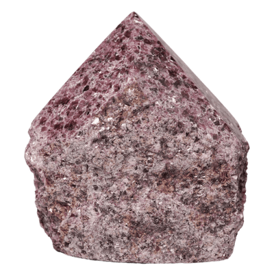 Lepidolite Half-Polished Point
