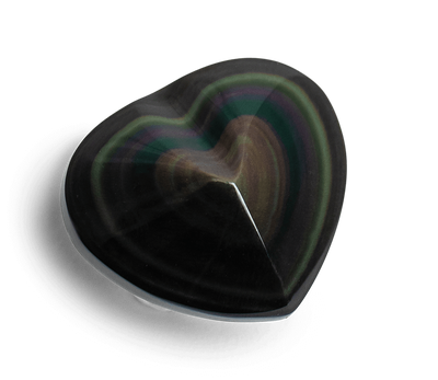 Rainbow Obsidian Heart - Energy Muse