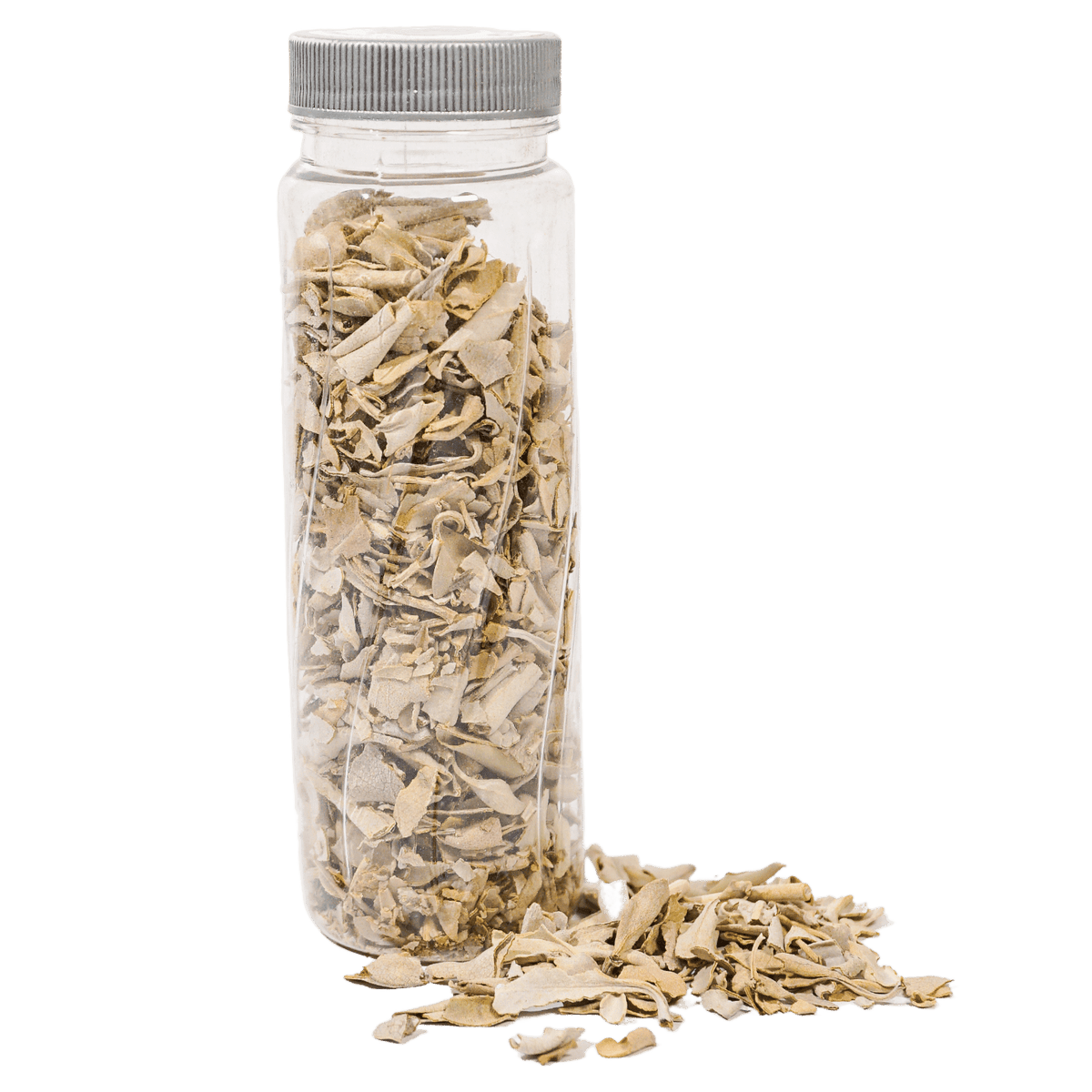 clear plastic bottle with sage leaves from Energy Muse