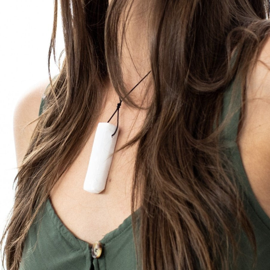 Selenite Necklace for Energy Clearing - Energy Muse
