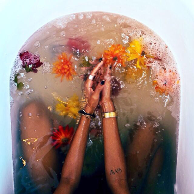 Wedding Bath Ritual with Crystals + Flowers