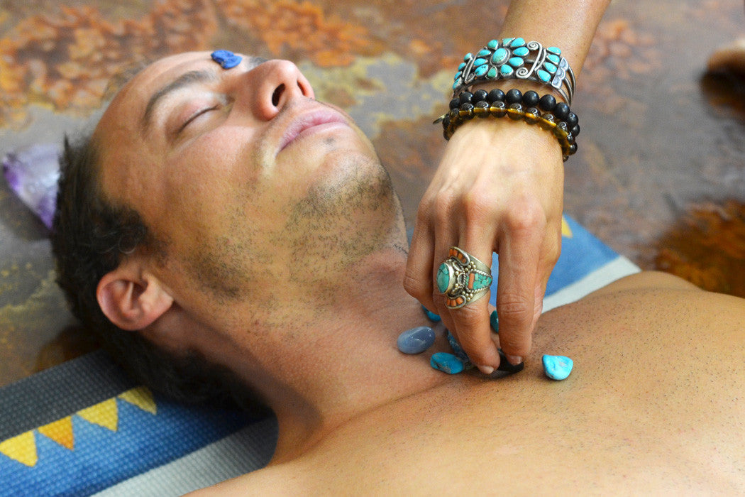 Throat Chakra Healing with Crystals and Stones