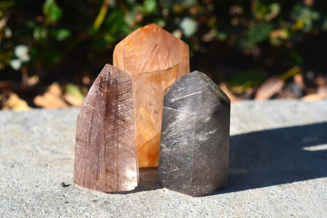 Rutilated Quartz jewelry and crystals