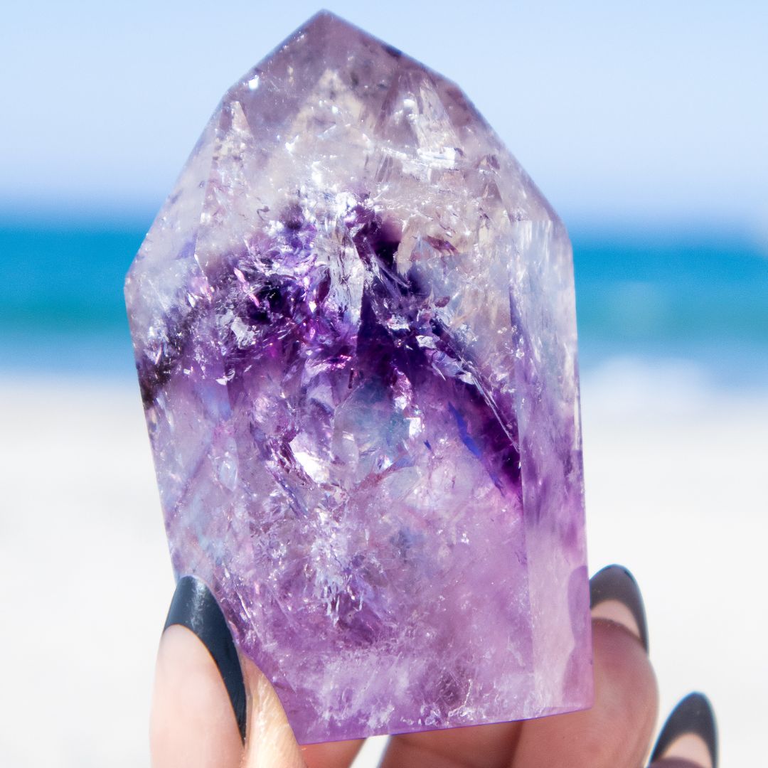 Amethyst Phantom Quartz Point