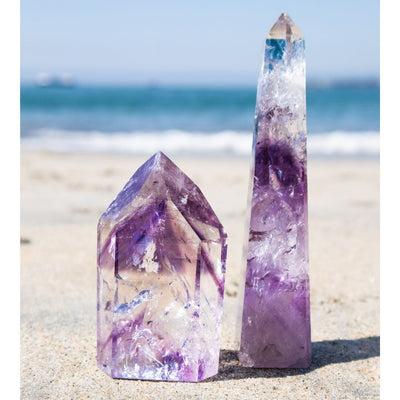 Amethyst Phantom Quartz Obelisk