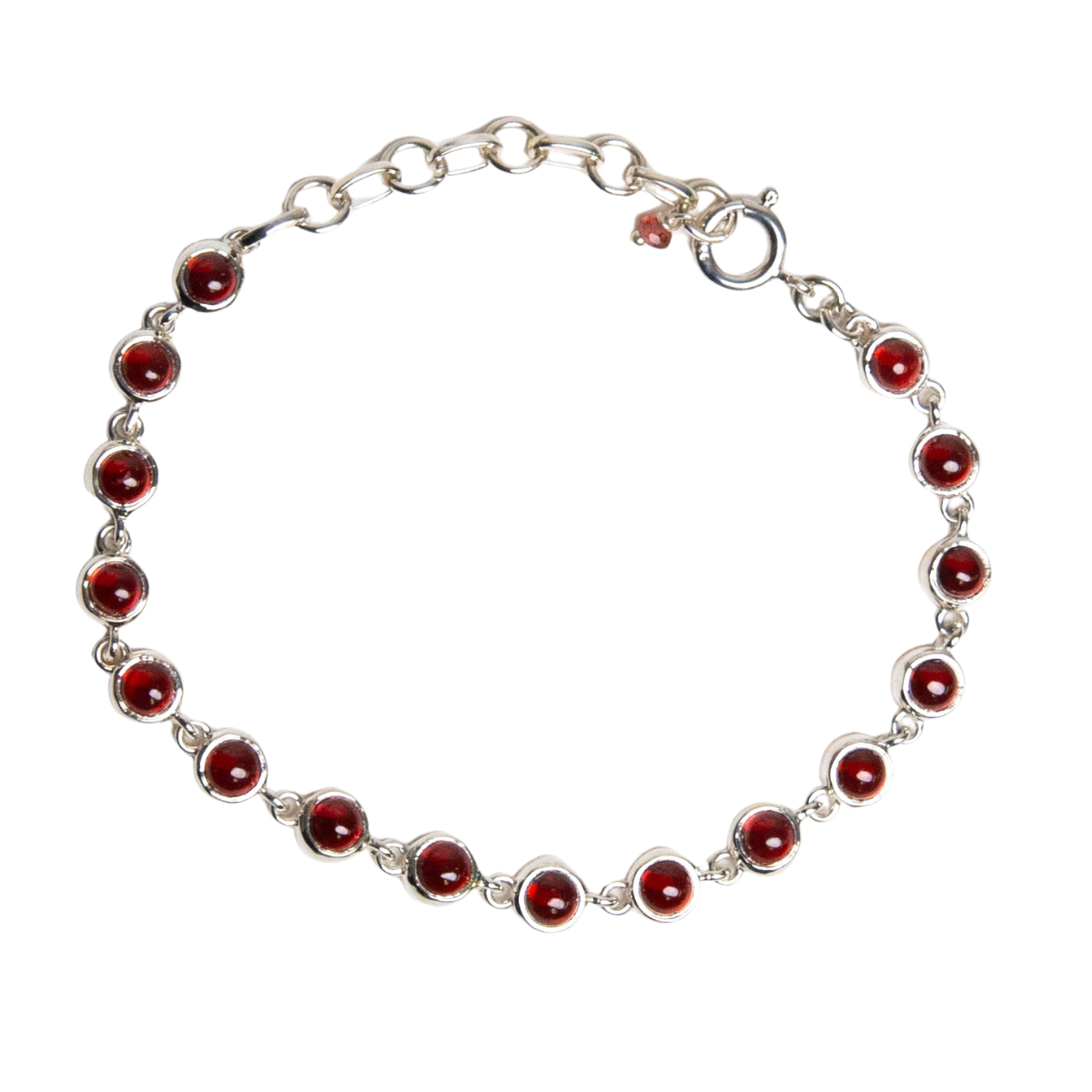 Sterling Silver Garnet Bracelet