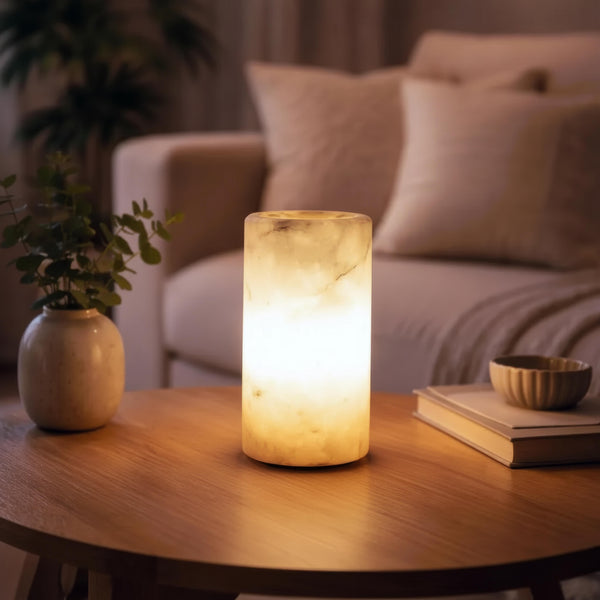 Clear Quartz Pillar Light
