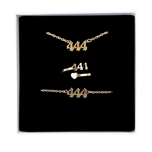 444 Angel Number Jewelry Set