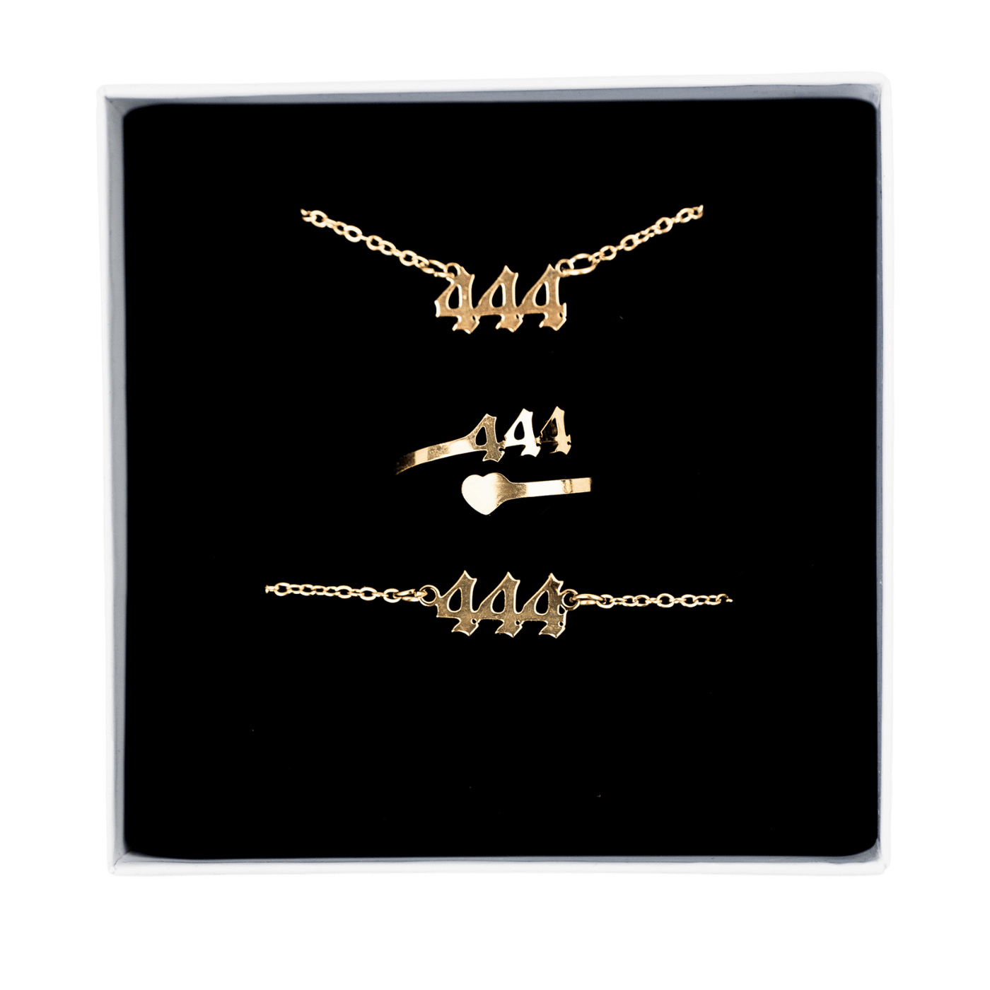 444 Angel Number Jewelry Set