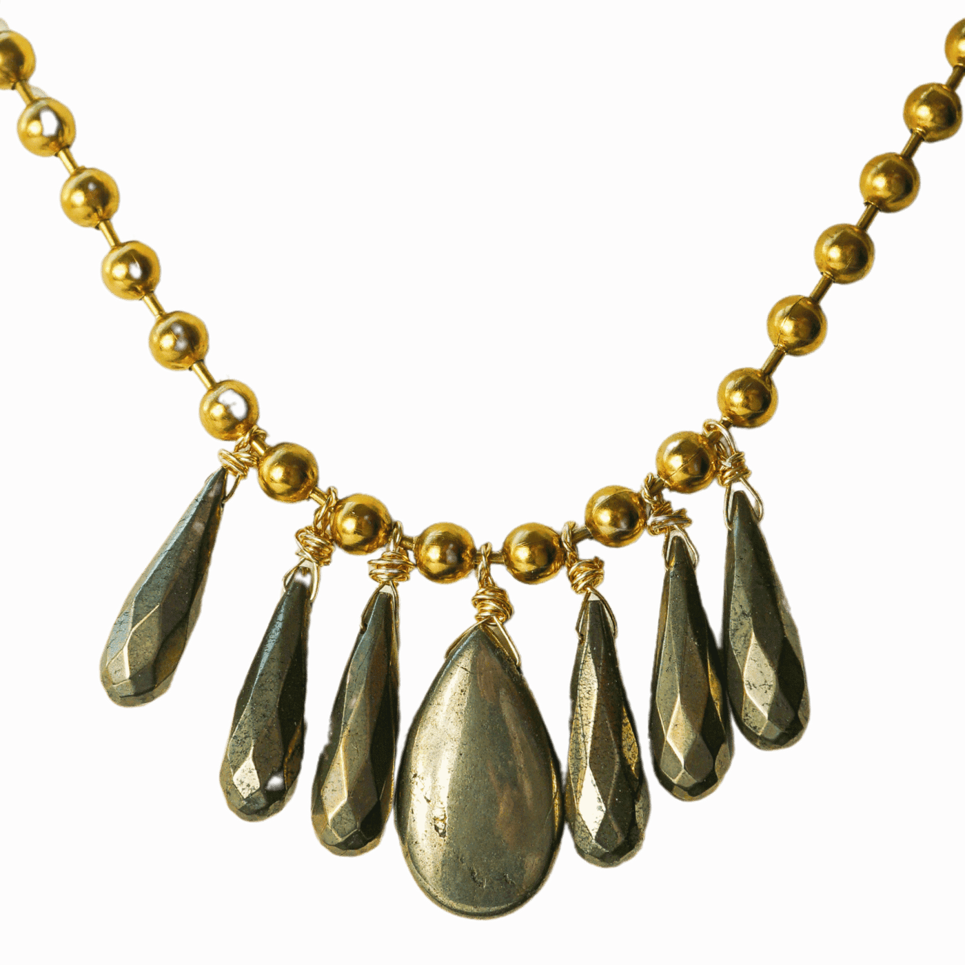 7-Pyrite One-of-a-kind Necklace