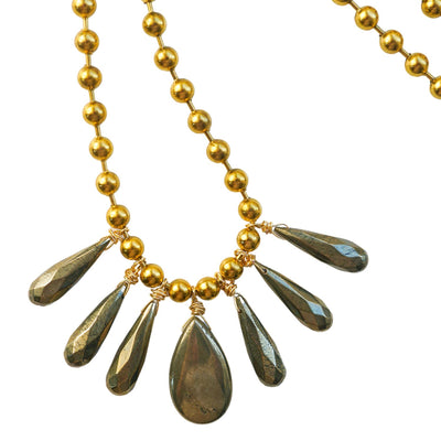 7-Pyrite One-of-a-kind Necklace