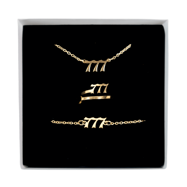 777 Angel Number Jewelry Set