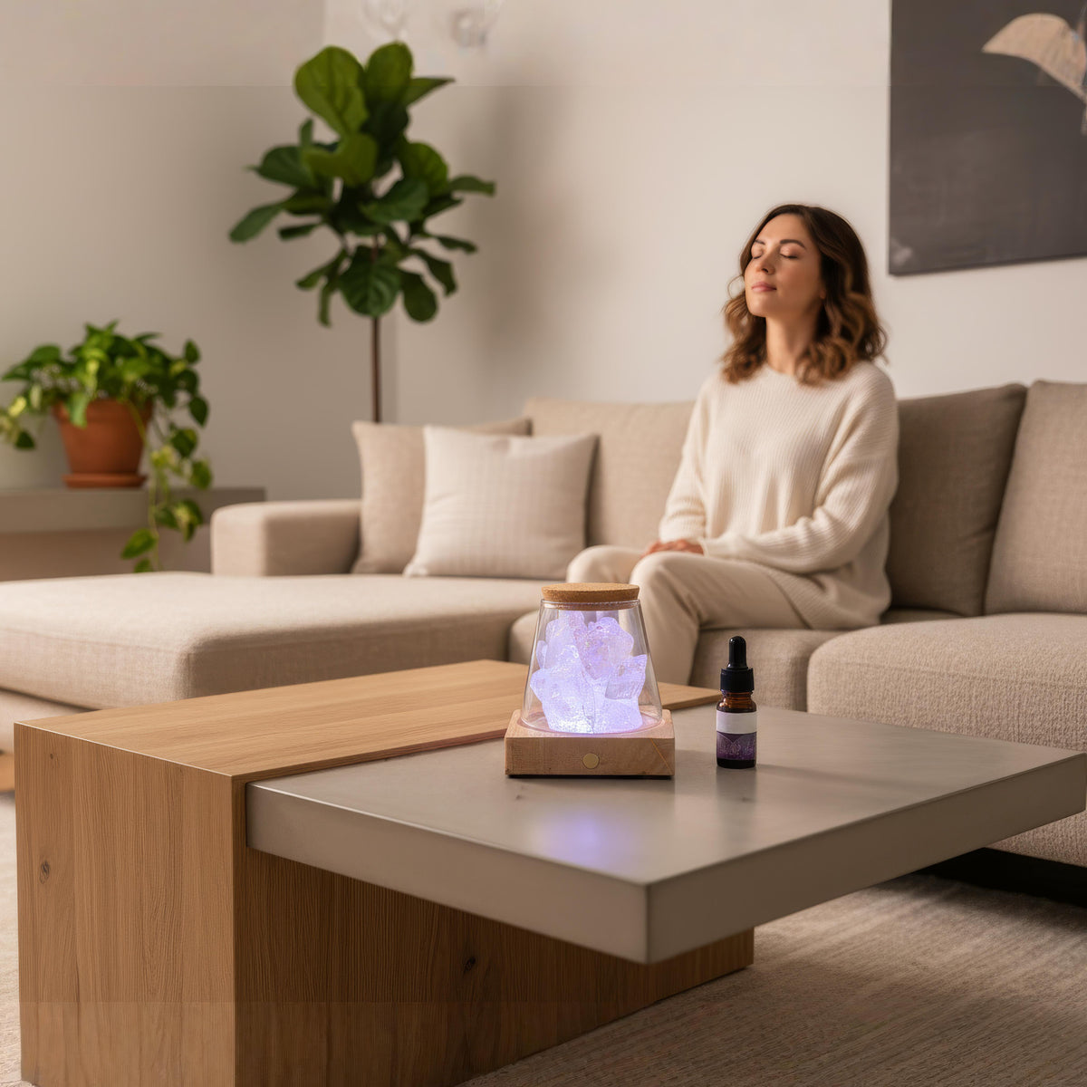 Clear Quartz Crystal Diffuser