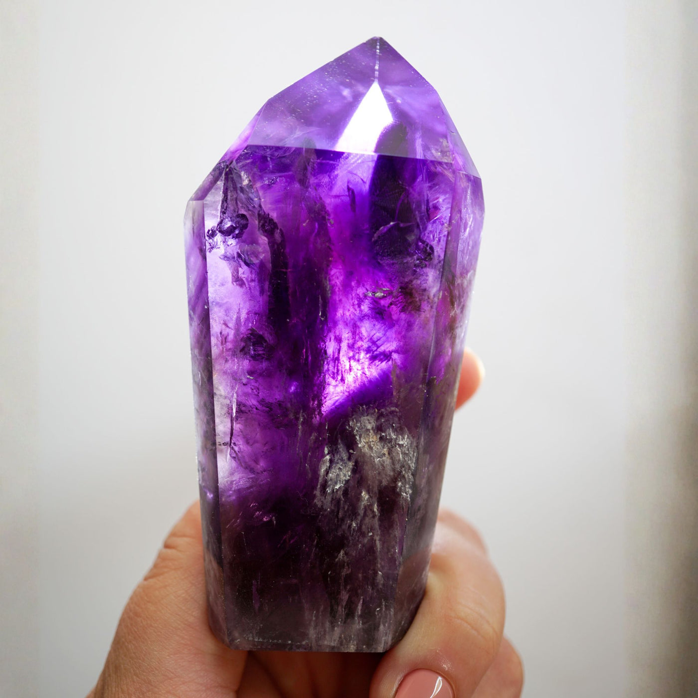 AA-Grade Dark Amethyst Point