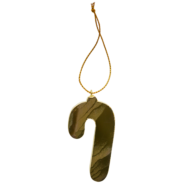 Agate Candy Cane Ornament