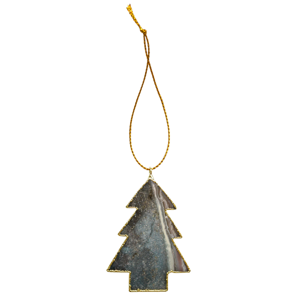 Agate Christmas Tree Ornament