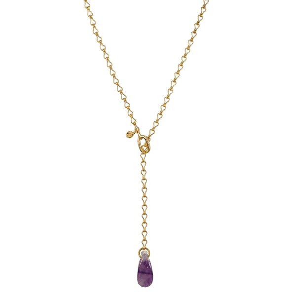 Amethyst Lariat Necklace