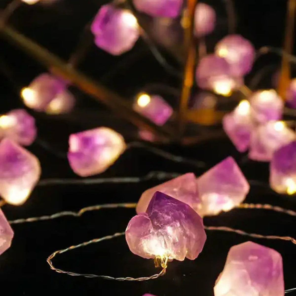 Amethyst Crystal String Lights