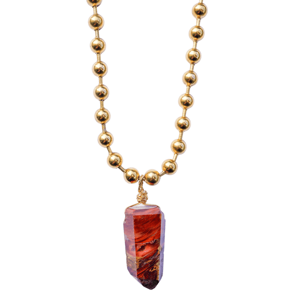 Angel Phantom Quartz Ball Chain Necklace