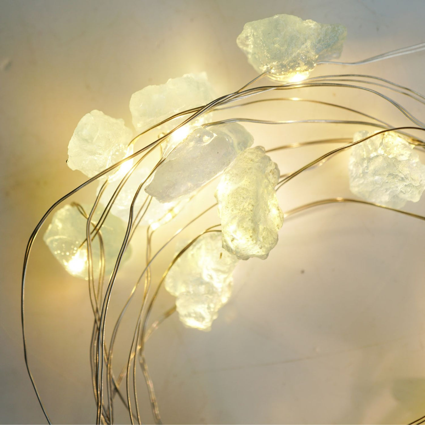 Aquamarine Crystal String Lights