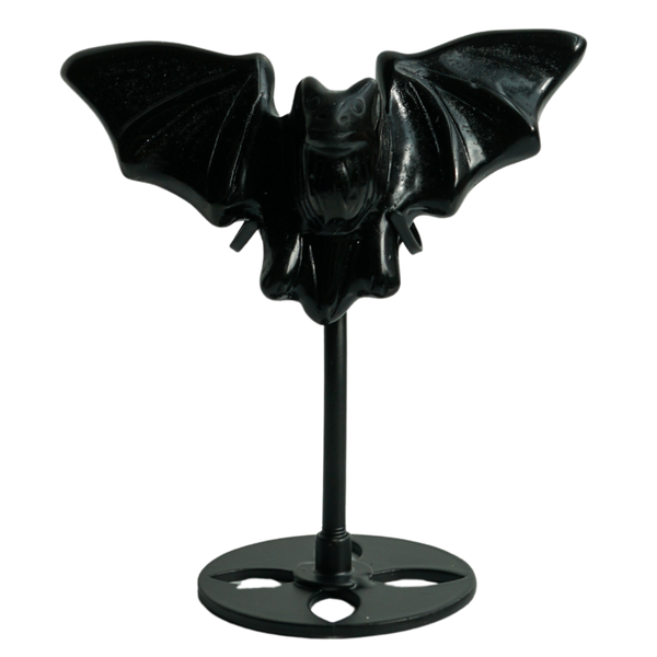 Black Obsidian Bat on Stand