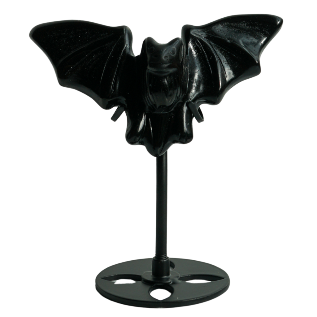 Black Obsidian Bat on Stand | Crystal for Protection