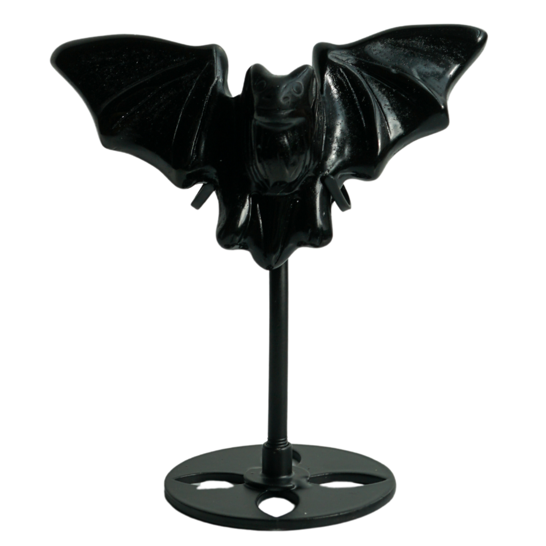 Black Obsidian Bat on Stand | Crystal for Protection Black Obsidian Bat on Stand | Crystal for Protection