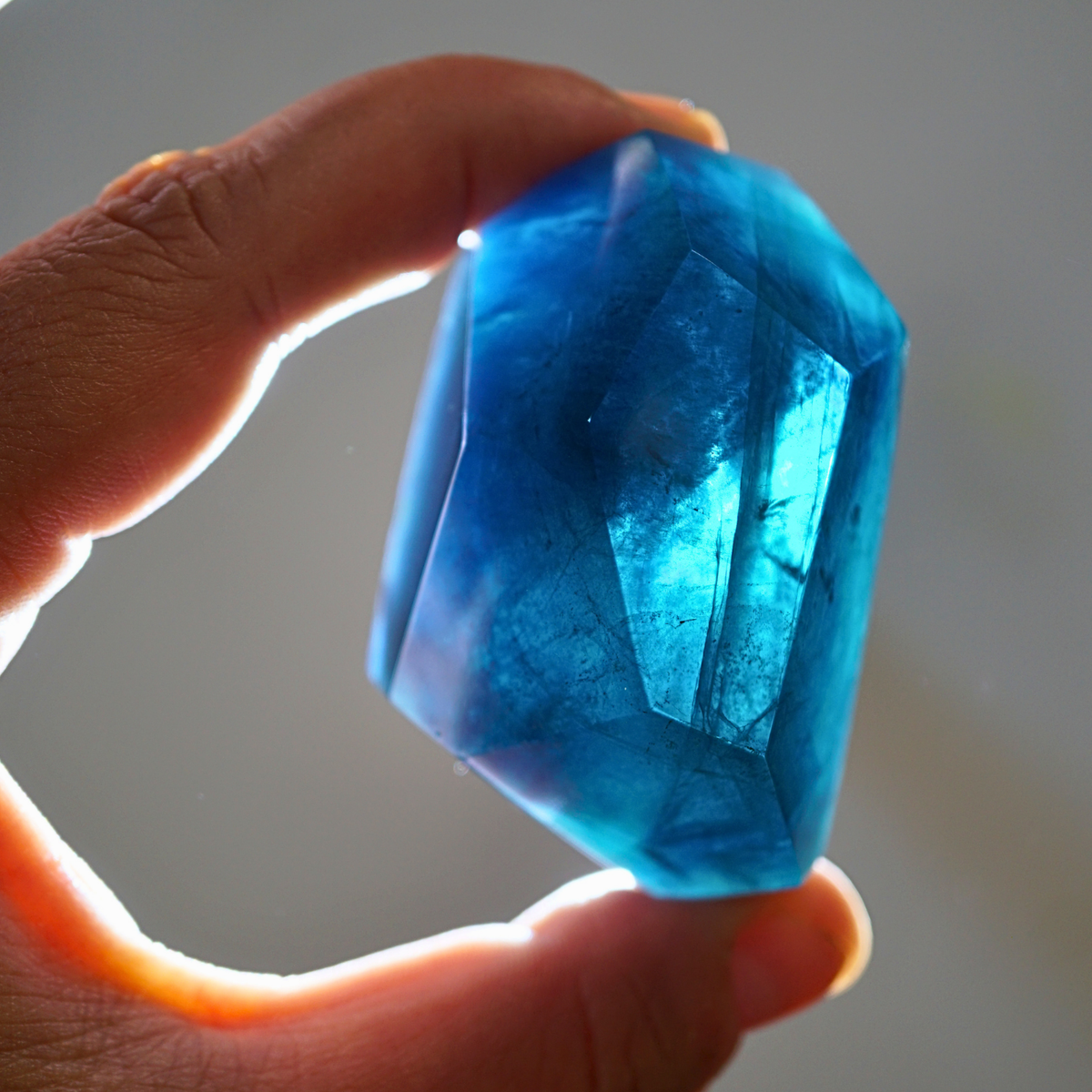 Blue Fluorite Free-form Crystal