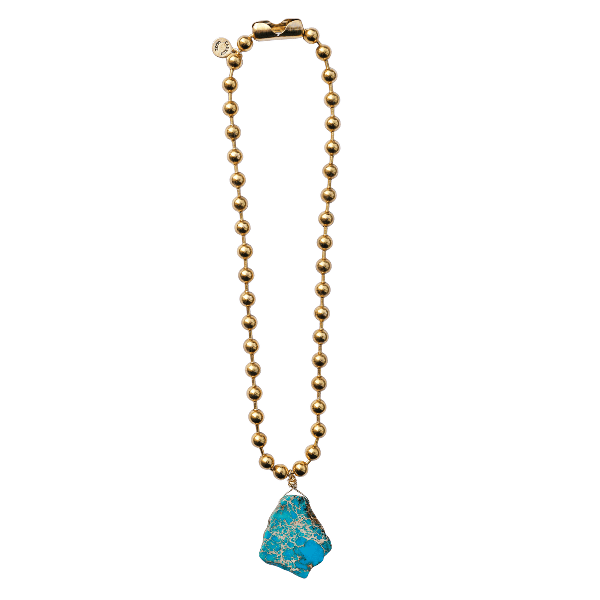 Blue Imperial Jasper Ball Chain Necklace