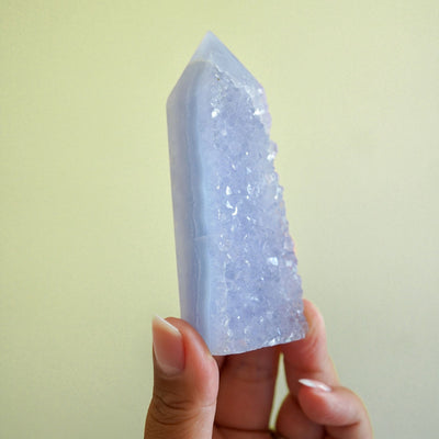 Blue Lace Agate Geode Point