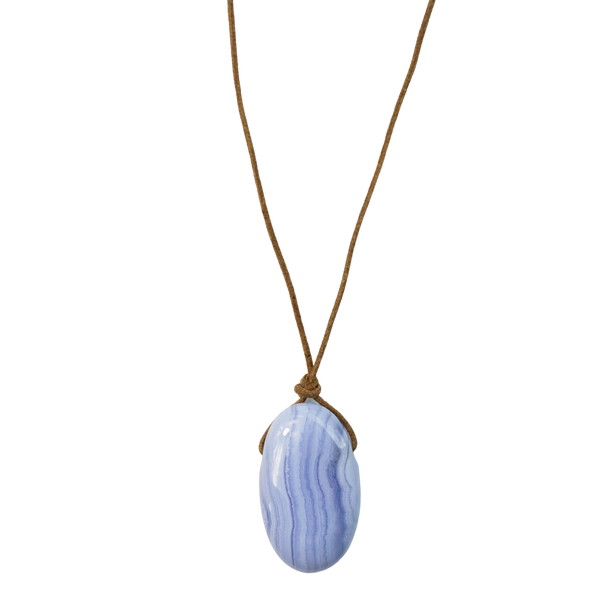 Blue Lace Agate Pendant Necklace