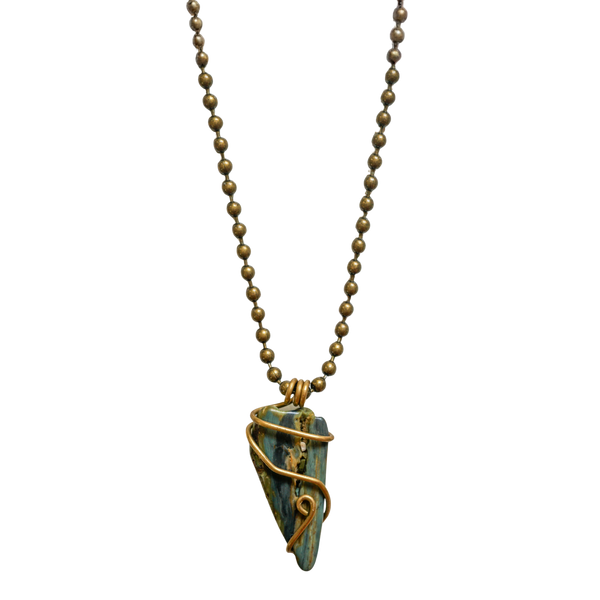 Larsonite Brass Necklace