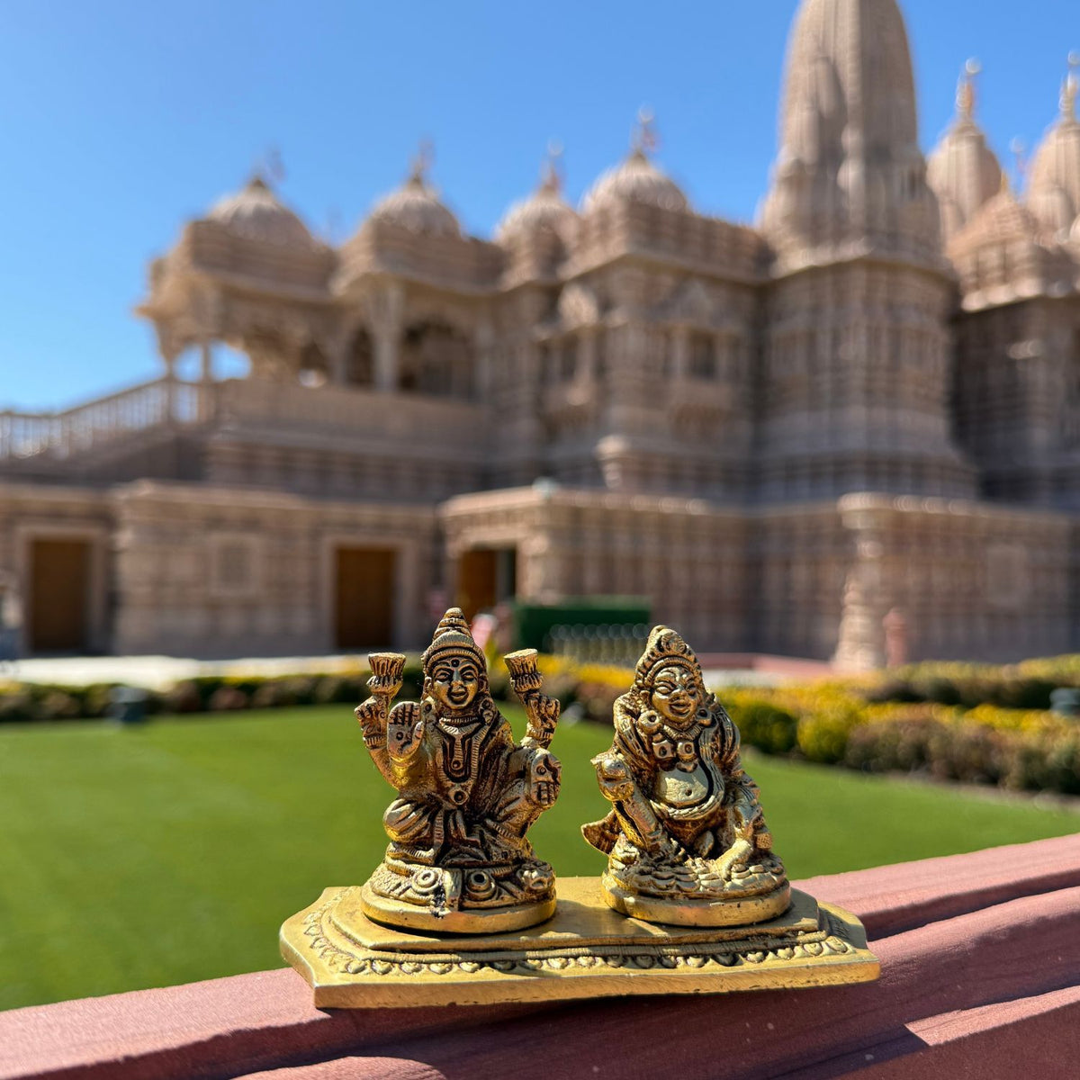 Kubera & Lakshmi Brass Altar Statue