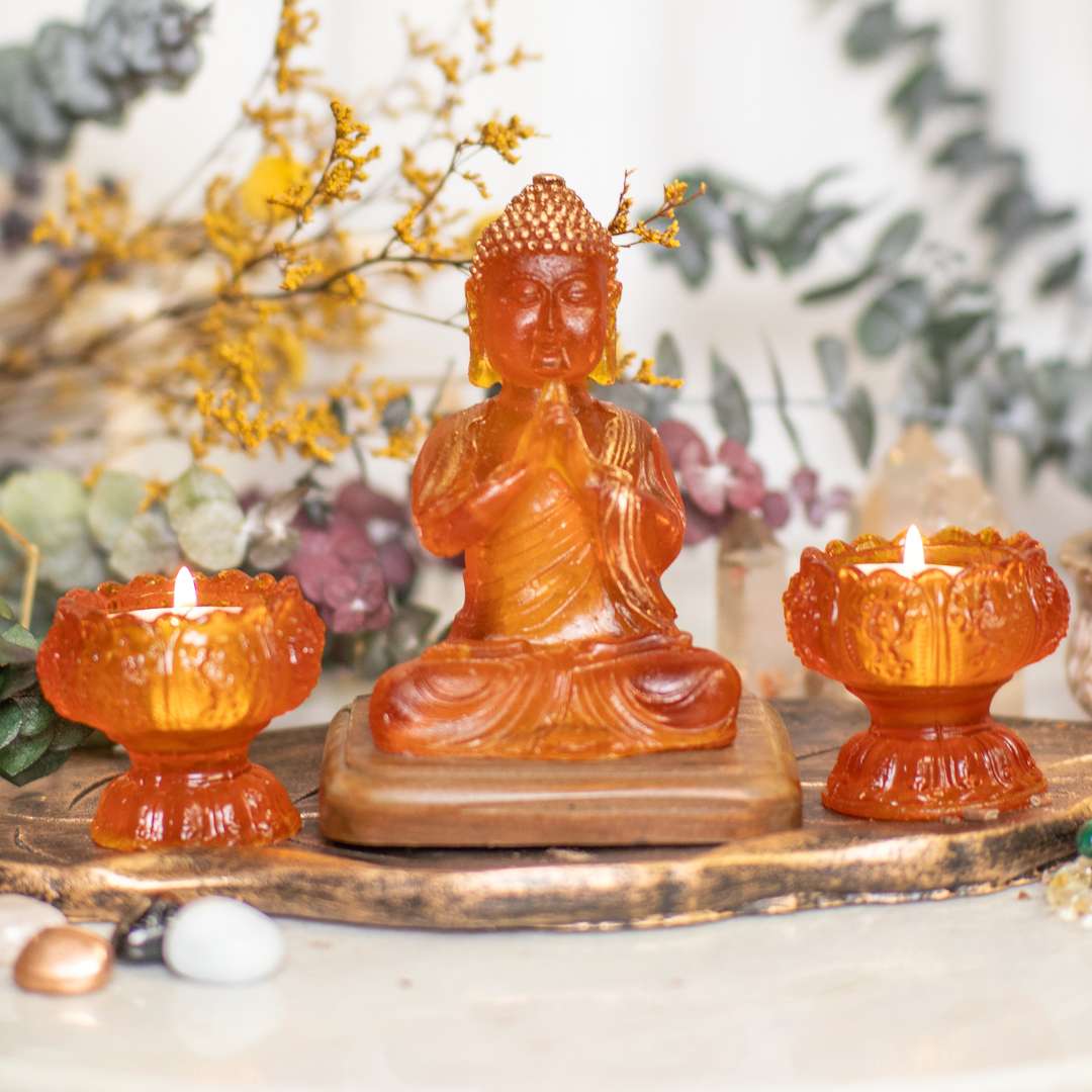 Buddha Amber Lamp