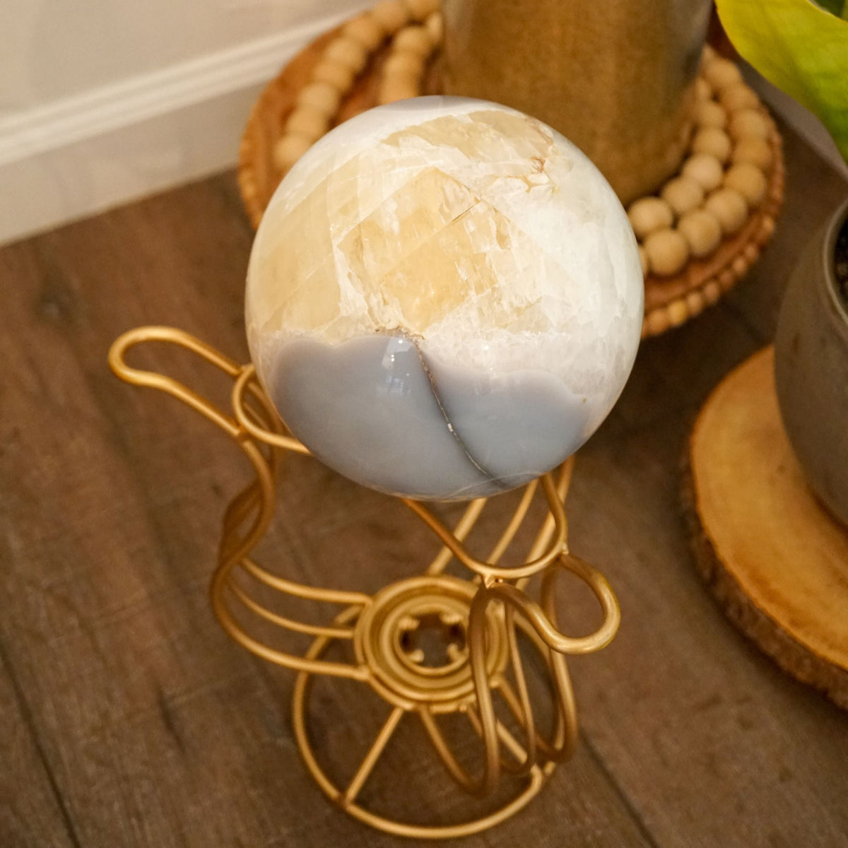 Agate Calcite Sphere • 11lbs