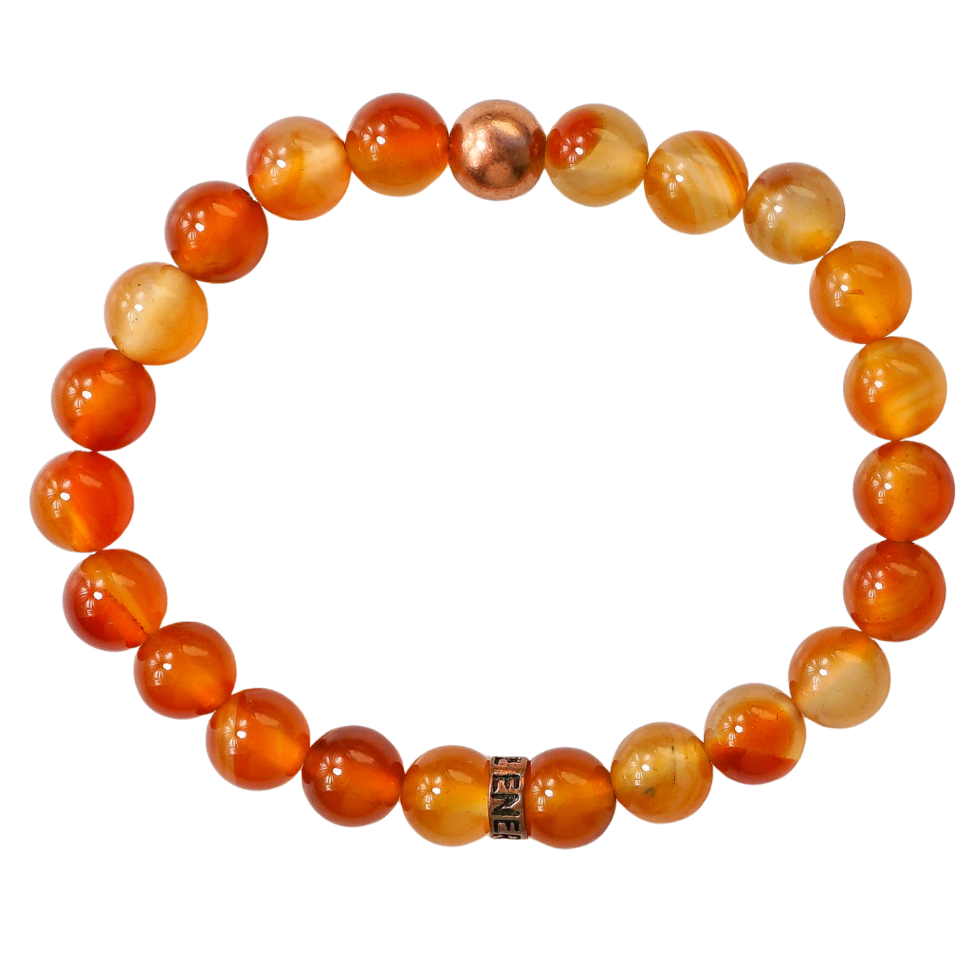 COOL-Ｂ　メサイア　CARNELIAN　ORBIT Carnelian Bracelet with Copper Bead | Confidence & Creativity