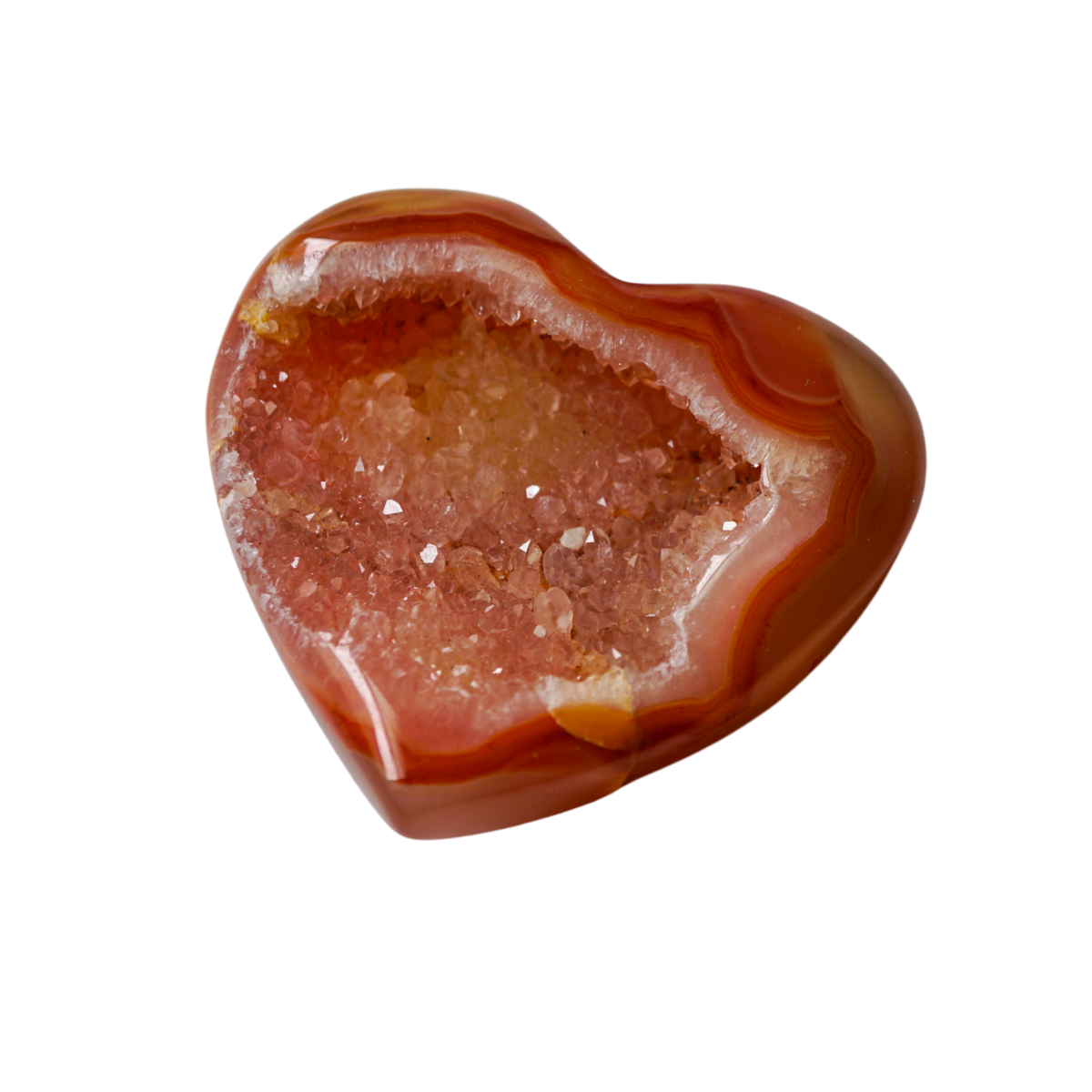 Carnelian Geode Heart