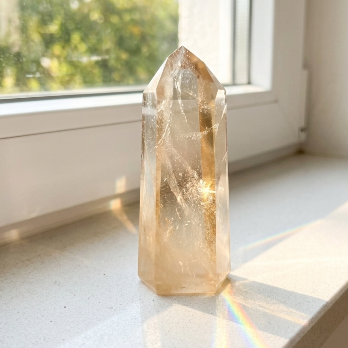 Champagne Citrine Point