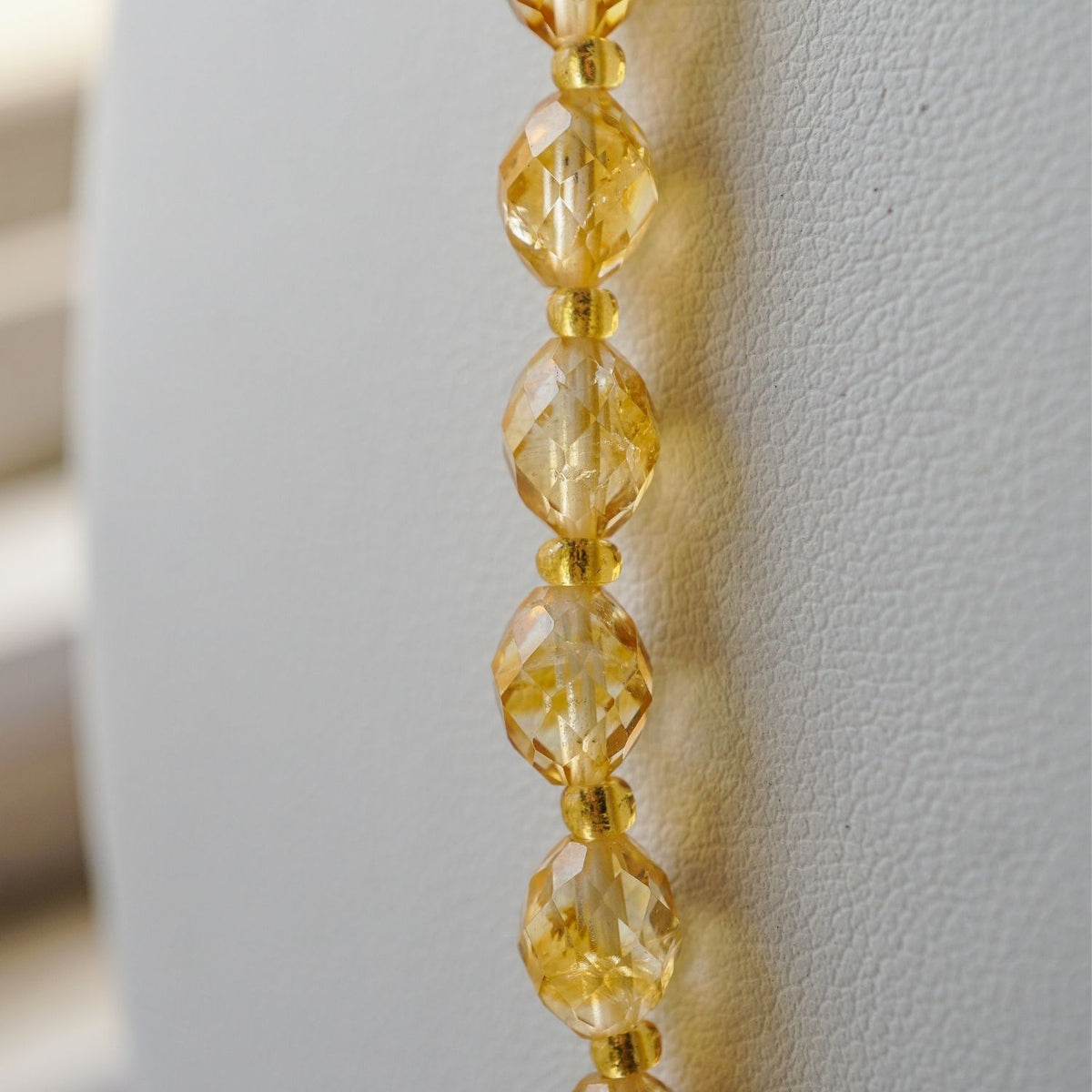 Faceted Citrine Gold Necklace