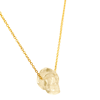 Clear Quartz Skull Necklace