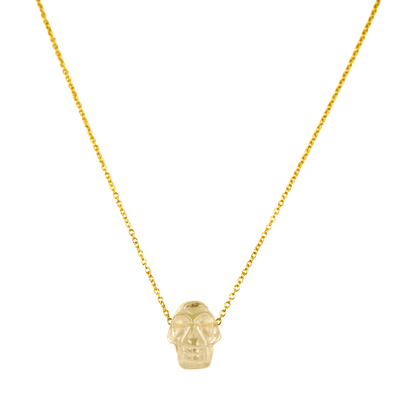 Clear Quartz Skull Necklace