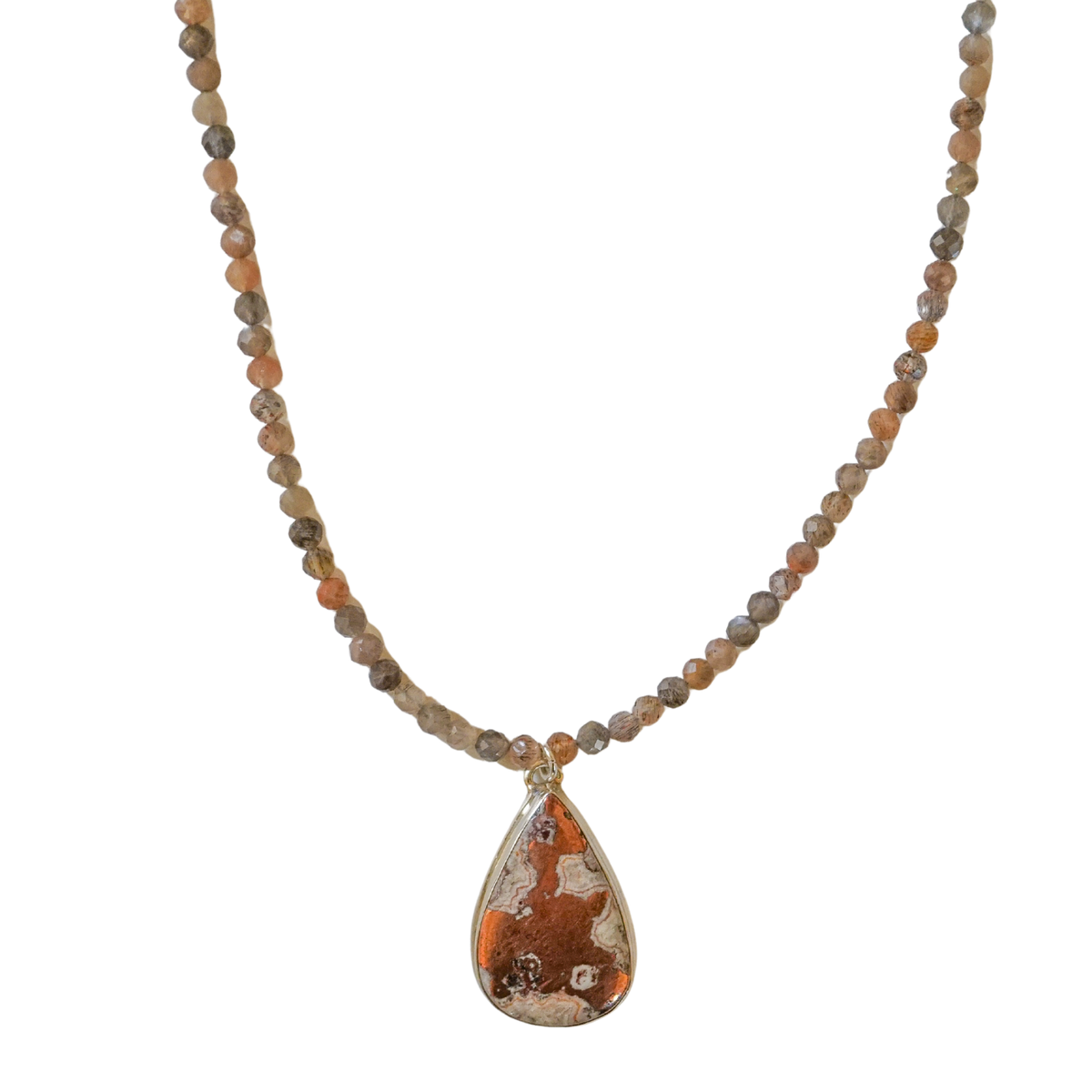 Copper with Agate & Moonstone Necklace