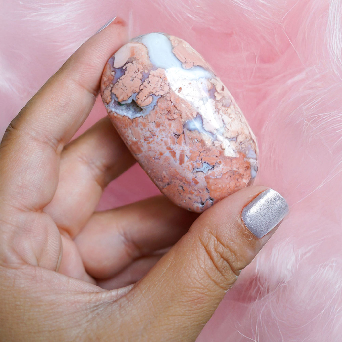 Cotton Candy Agate Touchstone
