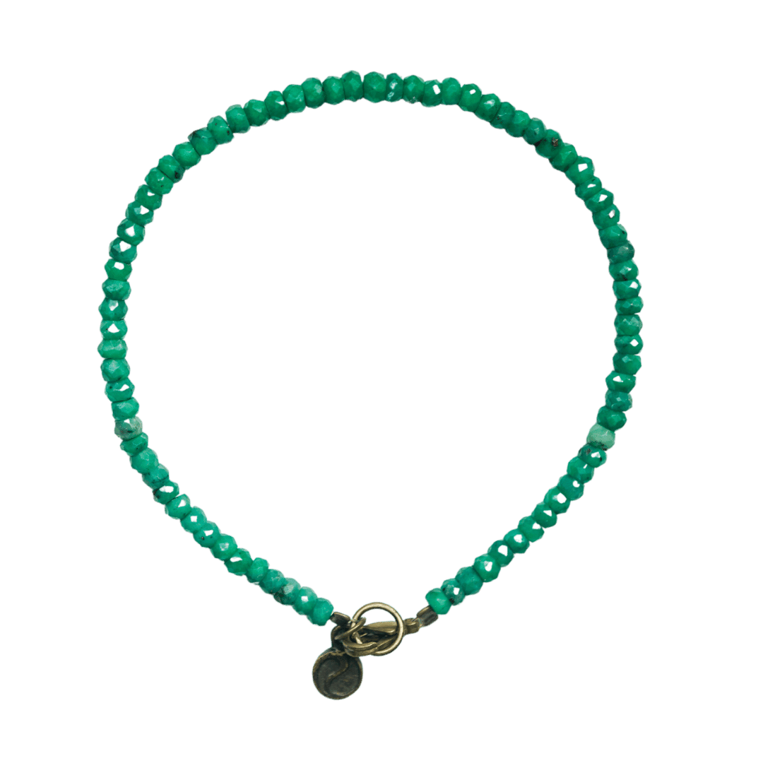 Emerald Micro Bead Bracelet