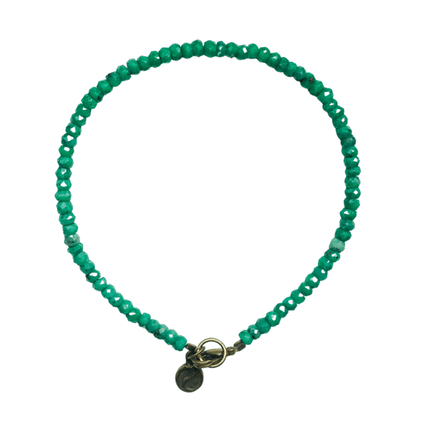 Emerald Micro Bead Bracelet